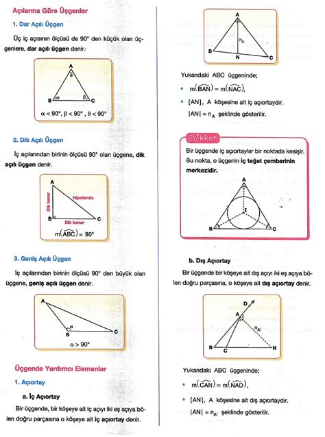 10 sınıf üçgenler konu anlatımı
